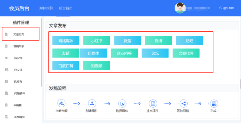 喜传播发稿平台工具使用手册插图5
