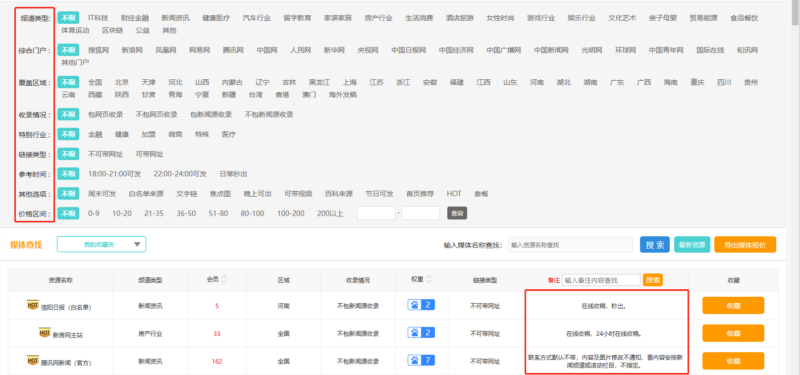 如何在喜传播发稿平台筛选媒体？插图