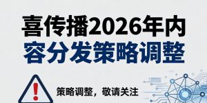 喜传播2026年内容分发策略调整公告缩略图